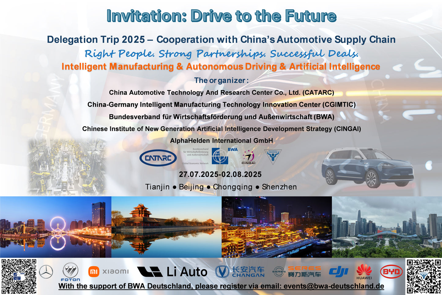 Business delegation to China 2025